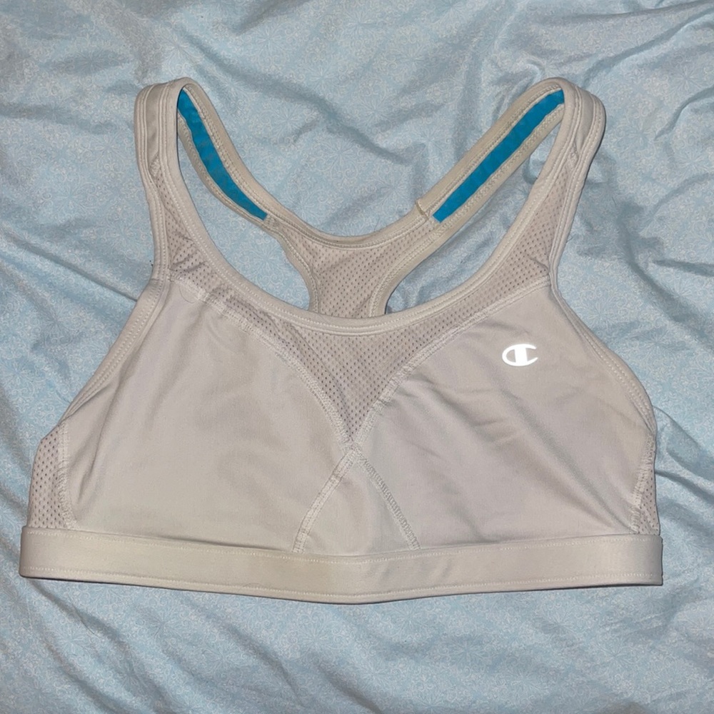 White Champion sports bra